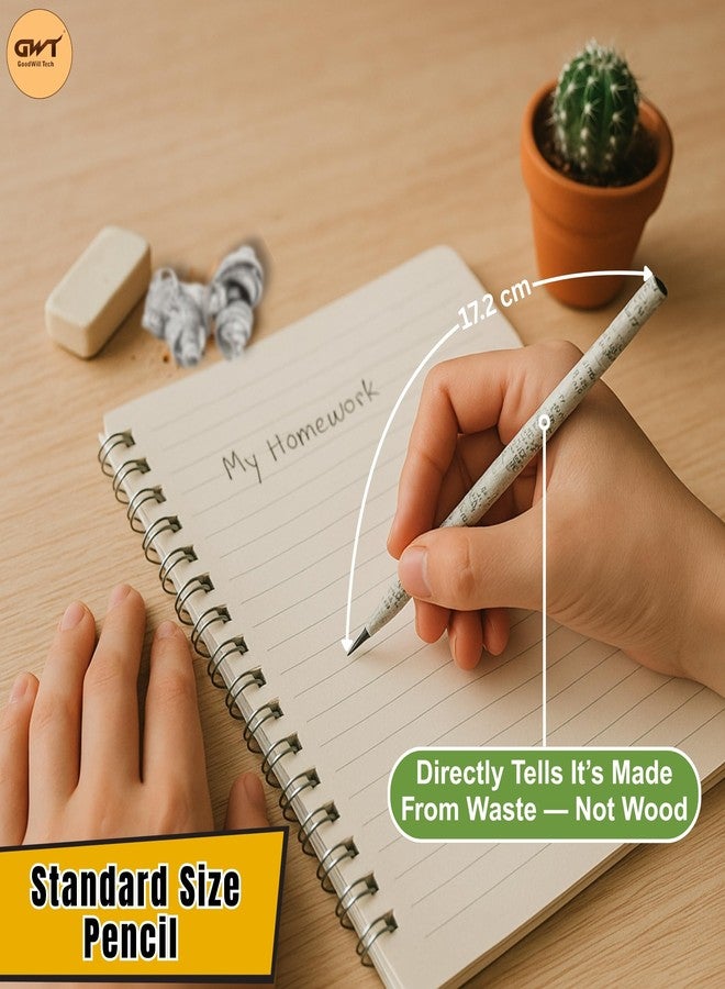 GoodWill Tech Seeds Pencil-Recycled News Paper-Eco-Friendly-Plantable Pencils Old Newspaper (Newspaper Pencil, 10) - Image 3